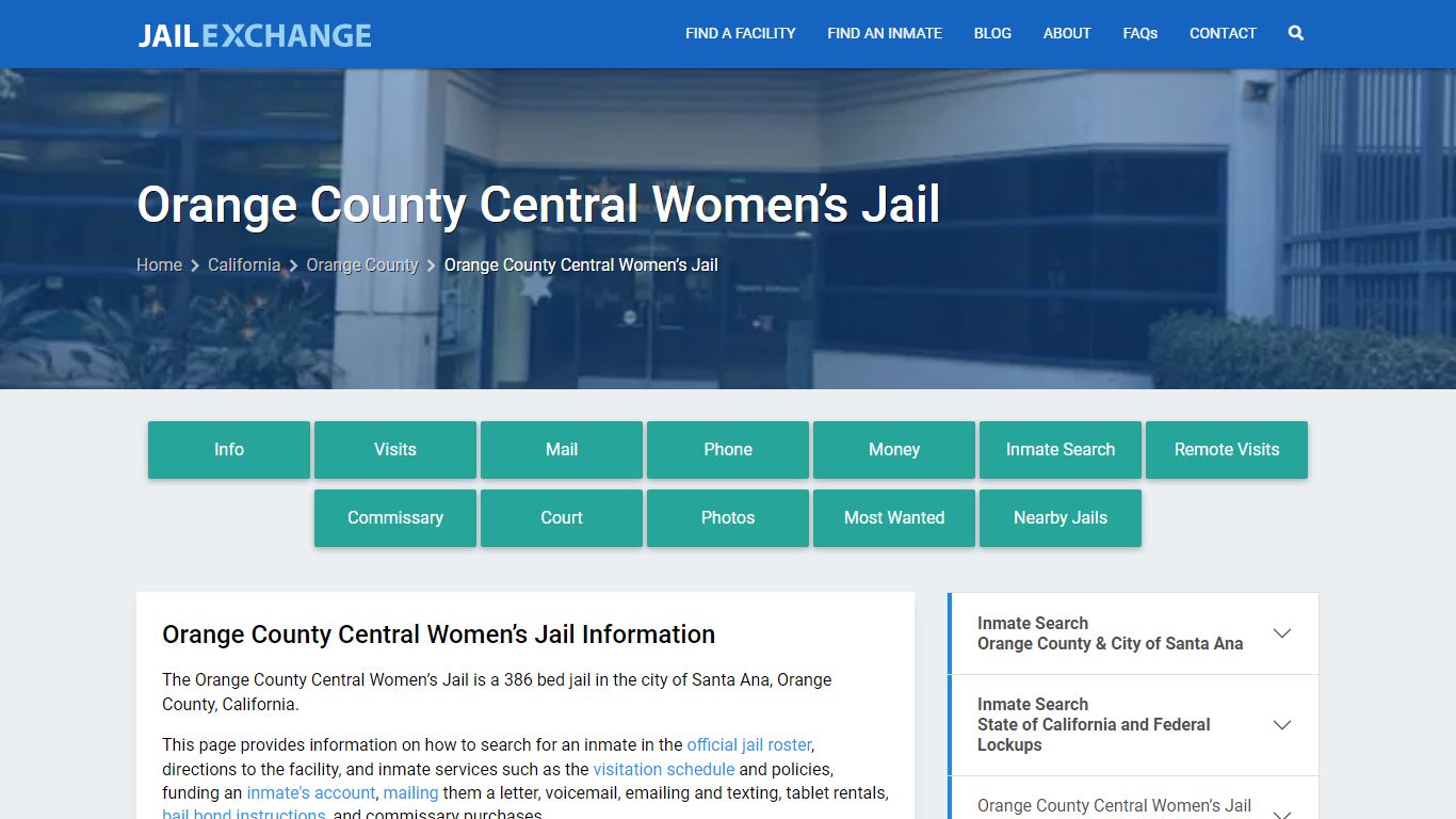 Orange County Central Women’s Jail - Jail Exchange